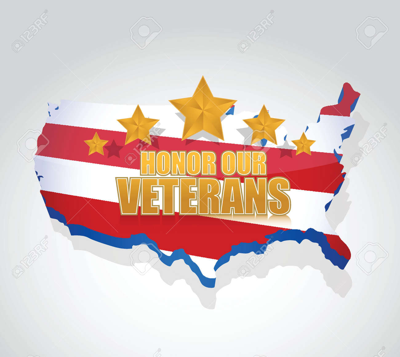 Honor Our Veterans Us Map Illustration Design Over A White Background Royalty Free Cliparts Vectors And Stock Illustration Image 36660813