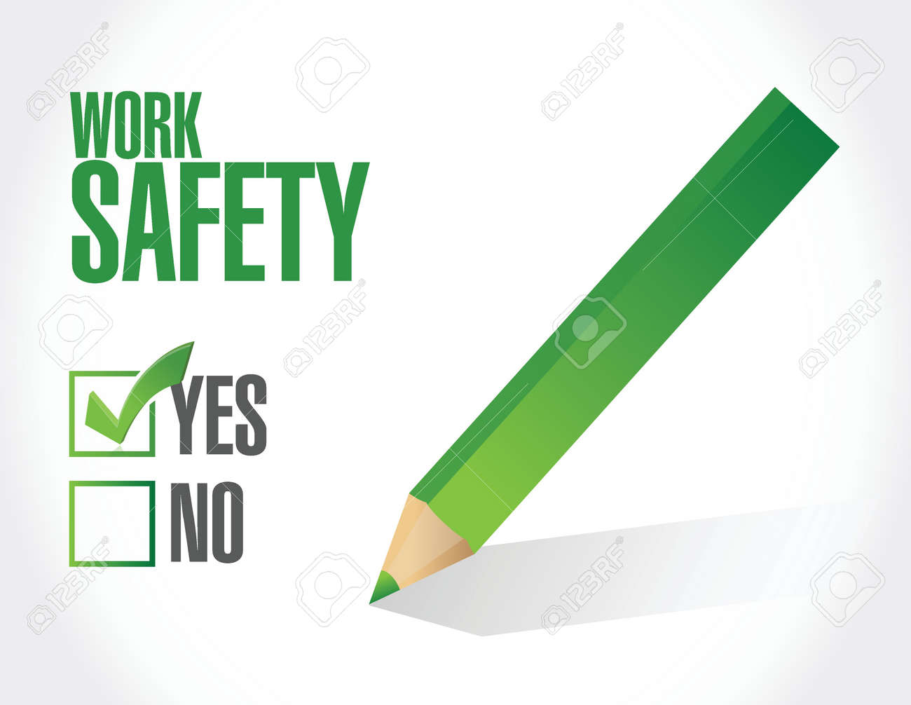 work safety check mark sign concept illustration design over white - 38010461 work safety check mark sign concept illustration design over white - 38010461