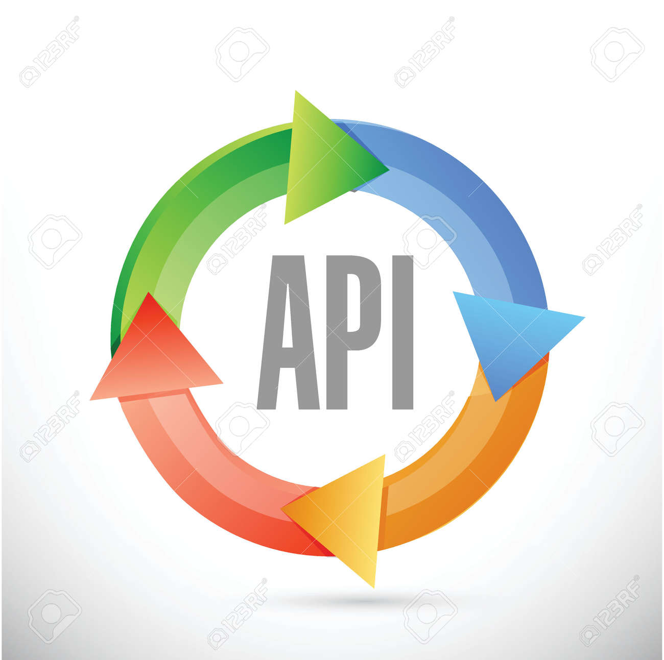 Api サイクル記号概念イラスト デザイン白のイラスト素材 ベクタ Image