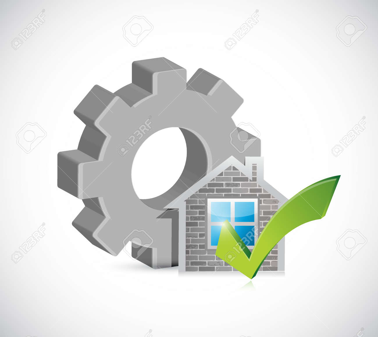 real estate home approve envelopes illustration design graphic