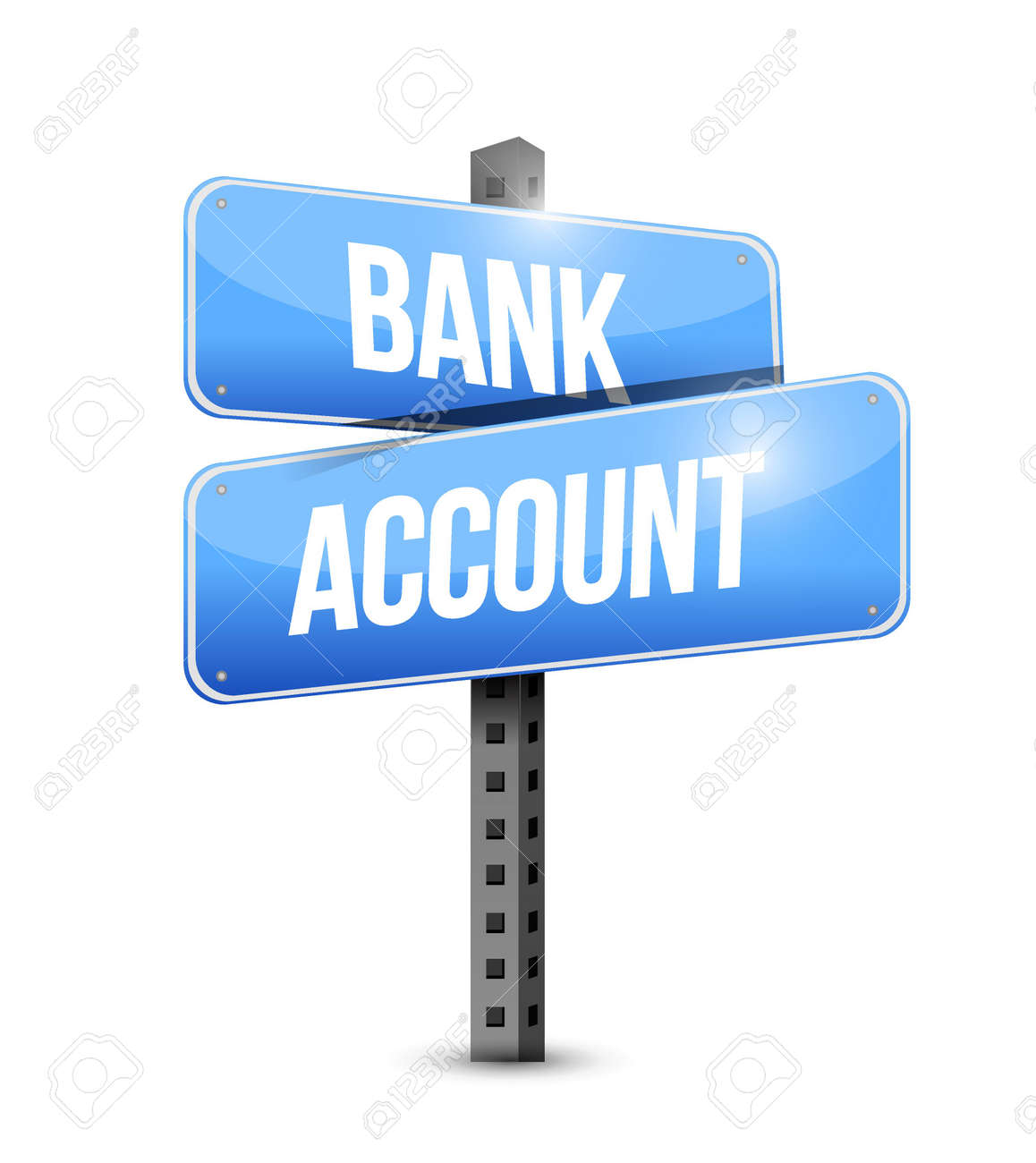 銀行口座青い道路標識コンセプト イラスト デザイン グラフィック のイラスト素材 ベクタ Image