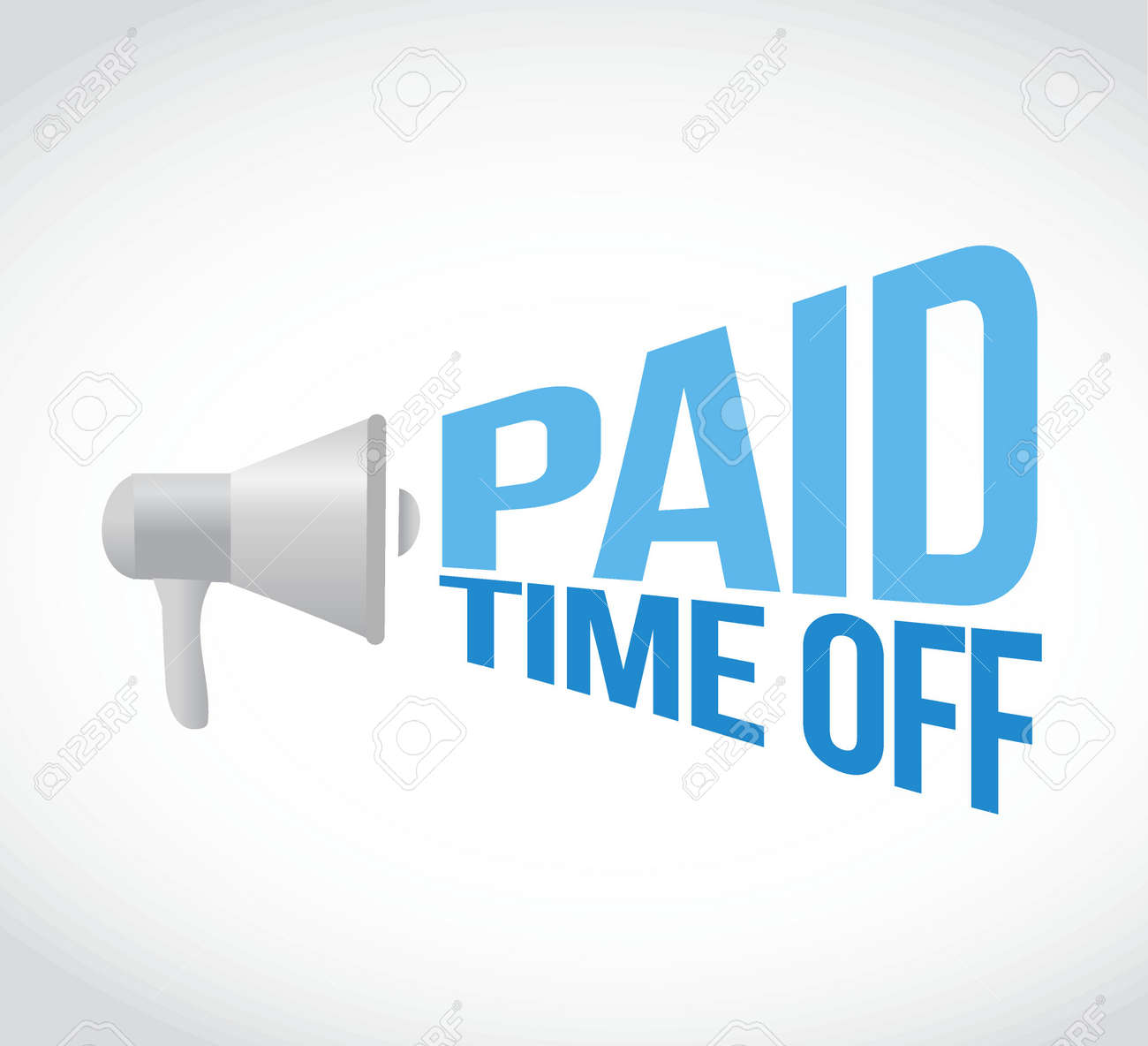 Paid Time Off Loudspeaker Text Message Illustration Design Royalty Free Cliparts Vectors And Stock Illustration Image 61459607