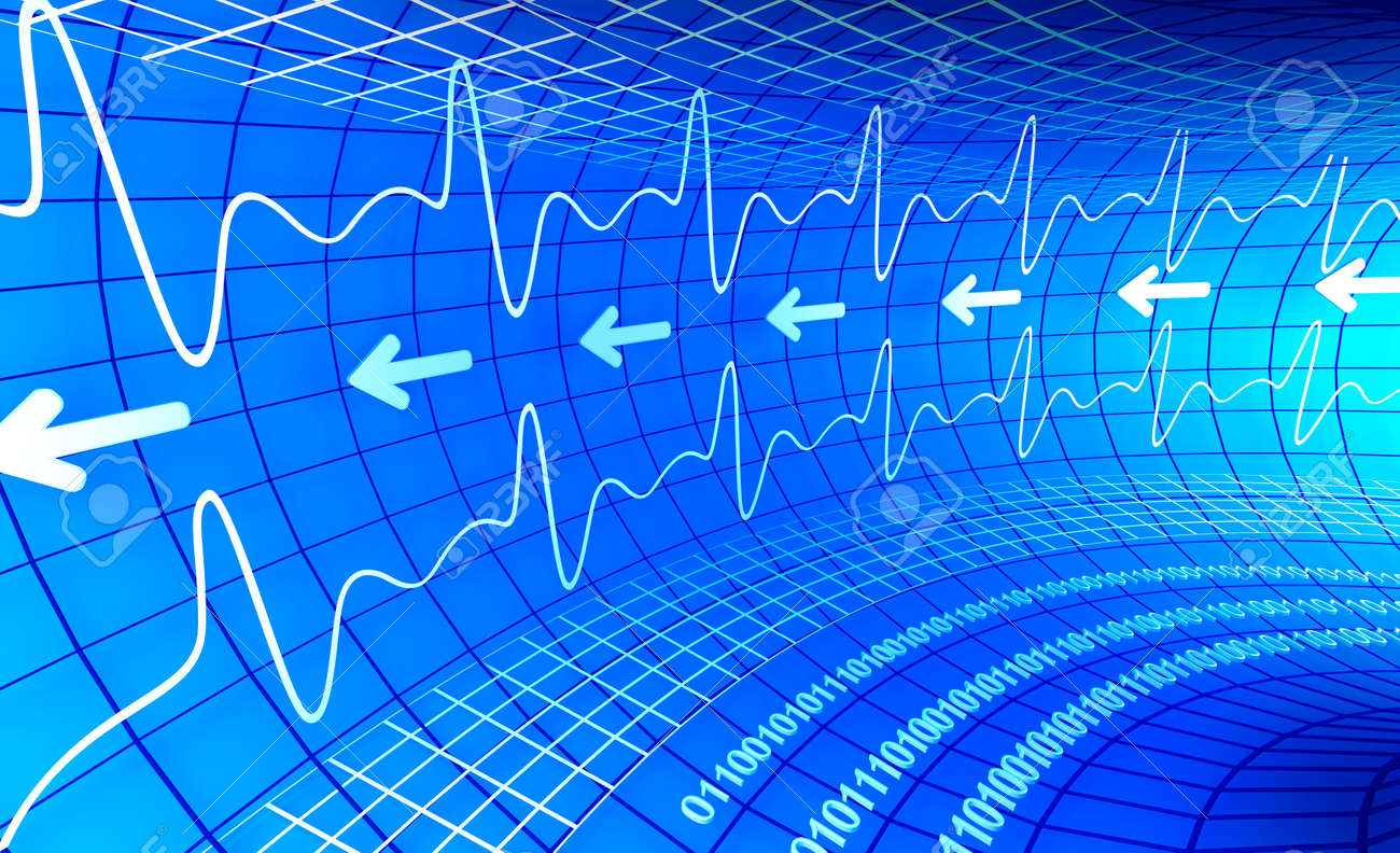 abstract 3d business graph