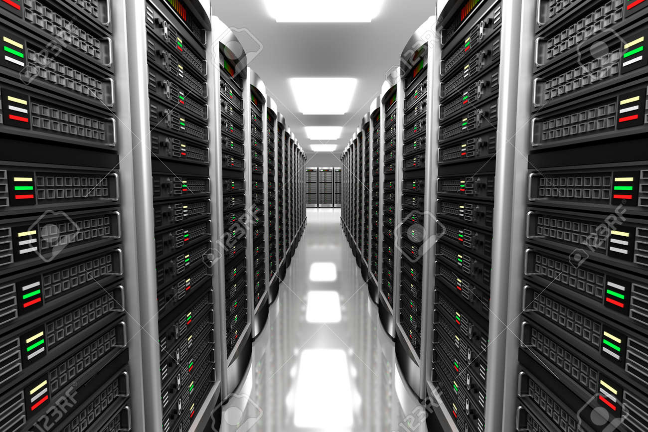Modern Interior Of Server Room In Datacenter Stock Photo Picture And Royalty Free Image Image