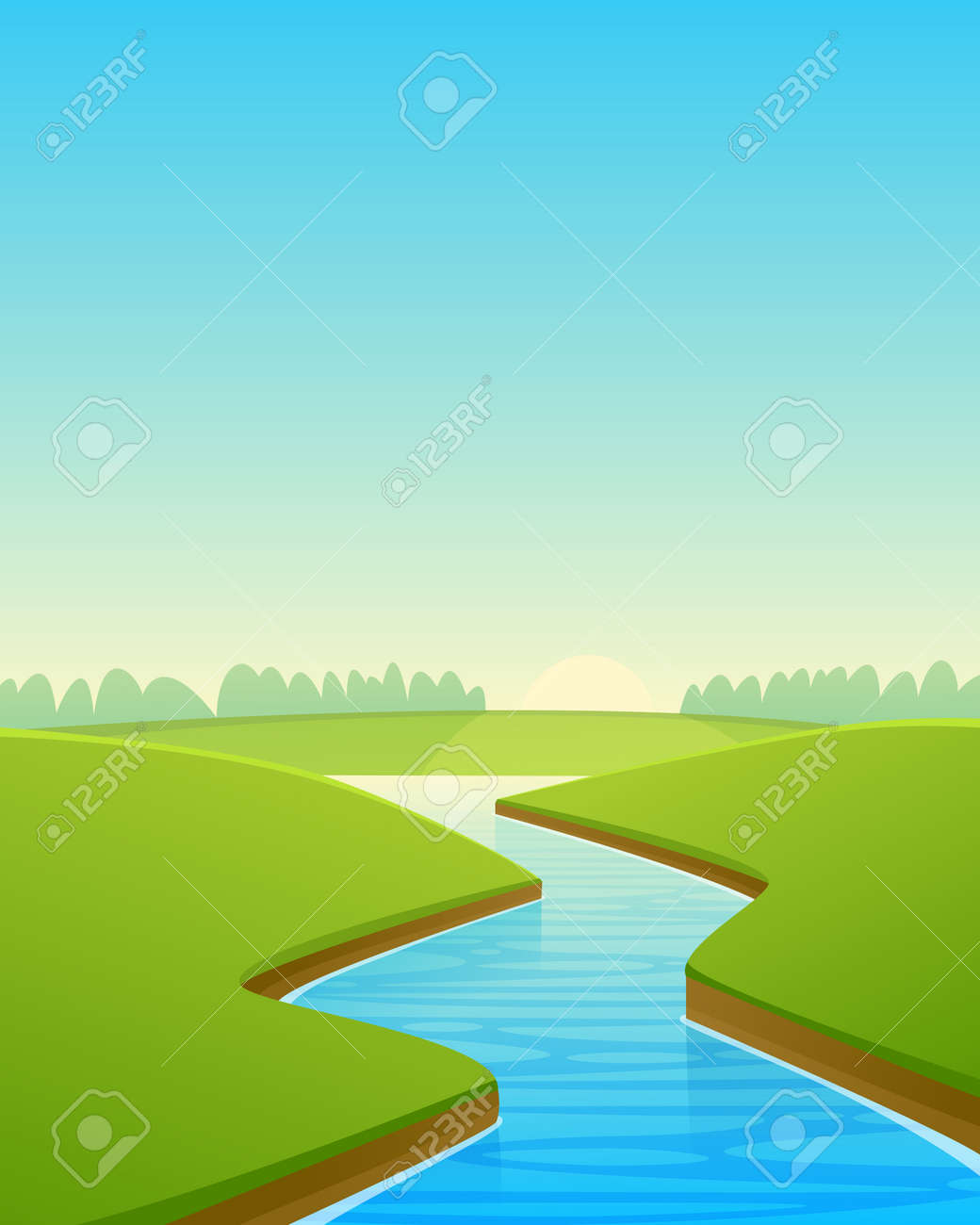 De Dibujos Animados Paisaje Del Río Ilustraciones Svg, Vectoriales, Clip Art Vectorizado Libre De Derechos. Image 63403740. De Dibujos Animados Paisaje Del Río Ilustraciones Svg, Vectoriales, Clip Art Vectorizado Libre De Derechos. Image 63403740.