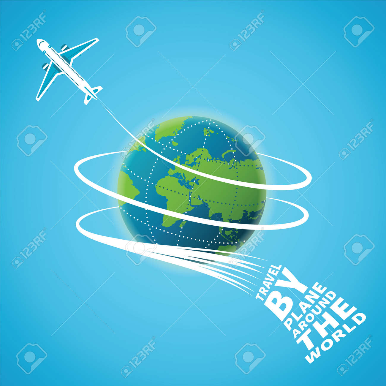 Air travel around the world concept - 36054925 Air travel around the world concept - 36054925