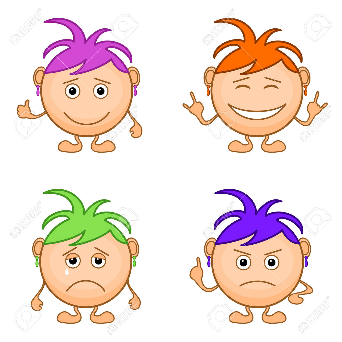 Juego De Niñas Con El Pelo De Color Caritas, Simbolizando Diferentes Emociones Humanas. Vector Ilustraciones Svg, Vectoriales, Clip Art Vectorizado Libre De Derechos. Image 11971793. Juego De Niñas Con El Pelo De Color Caritas, Simbolizando Diferentes Emociones Humanas. Vector Ilustraciones Svg, Vectoriales, Clip Art Vectorizado Libre De Derechos. Image 11971793.