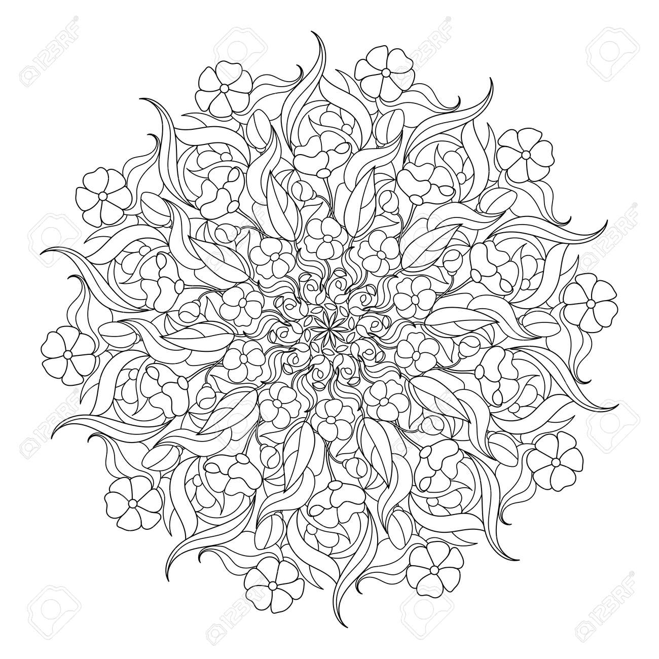 mandala coloring book black