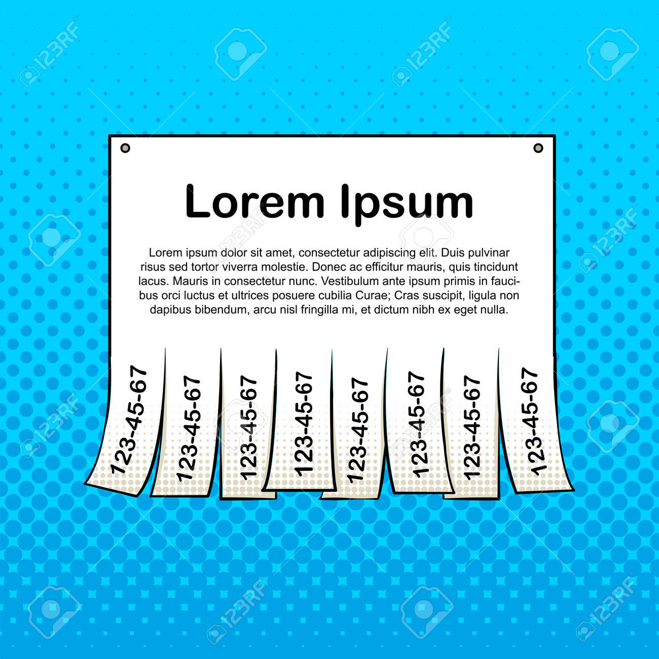 Anuncio Hecho A Mano De Papel En El Ejemplo Del Vector Del Estilo