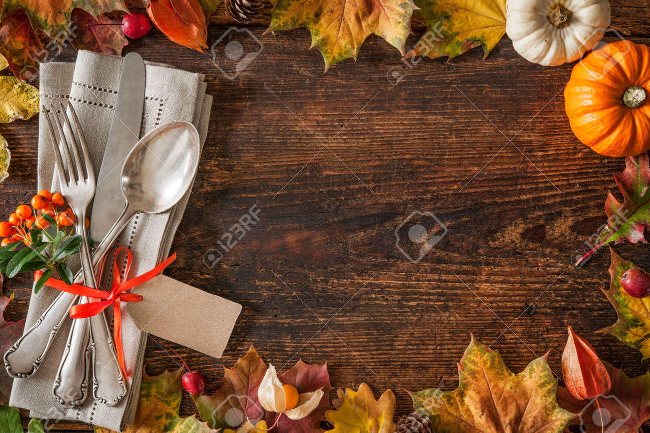 thanksgiving autumn place setting