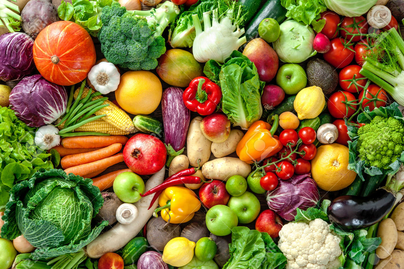 Assortment of fresh fruits and vegetables - 61927140 Assortment of fresh fruits and vegetables - 61927140