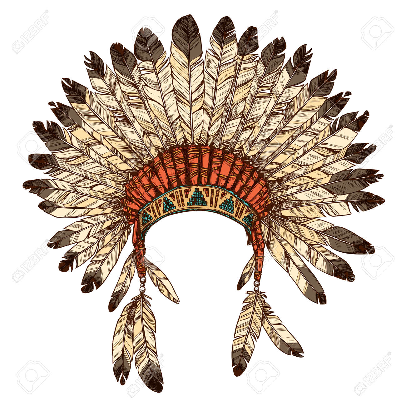 Feather hat native american Clearance