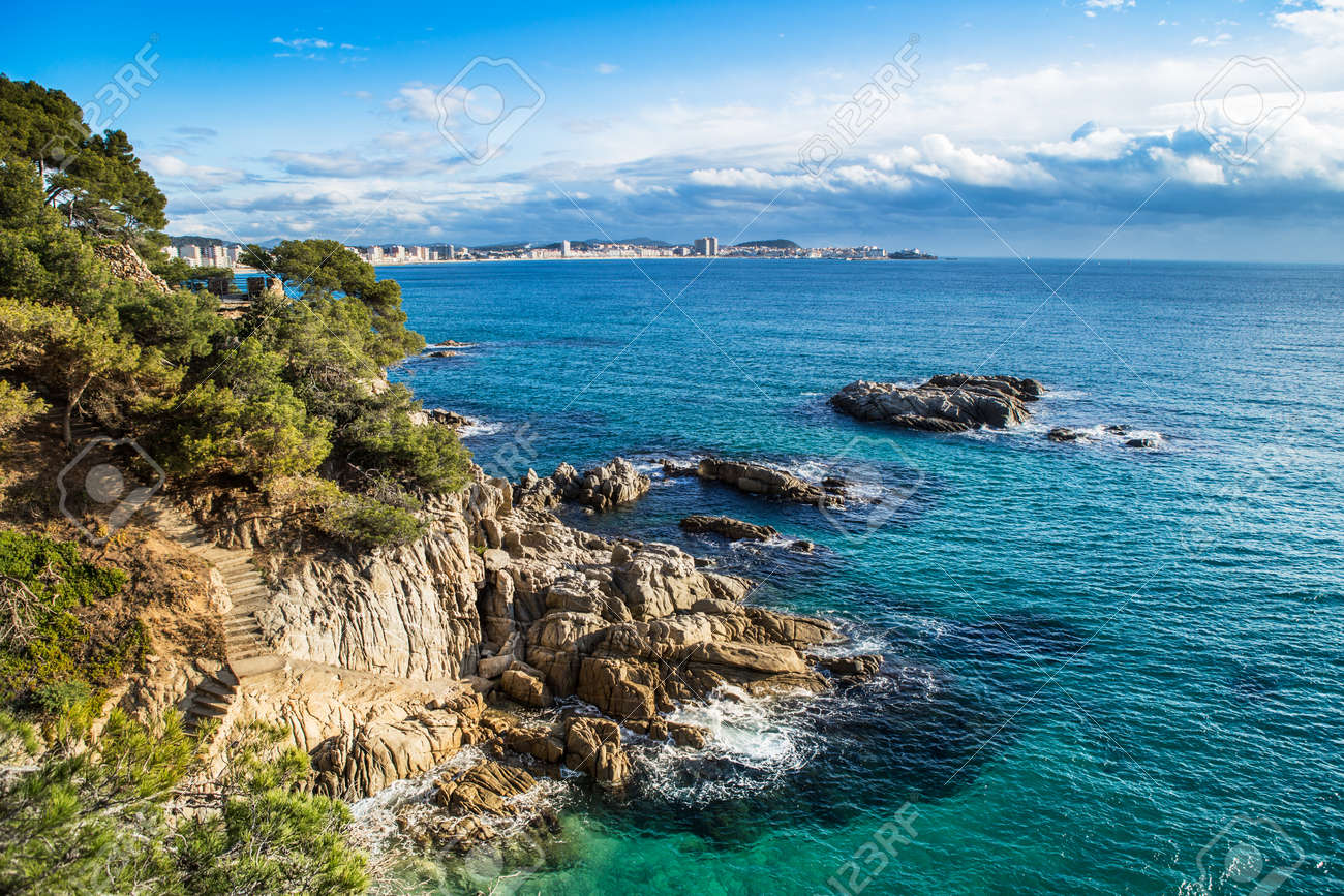 Beach Landscape Of Calonge Costa Brava Spain Stock Photo Picture And Royalty Free Image Image 35812879