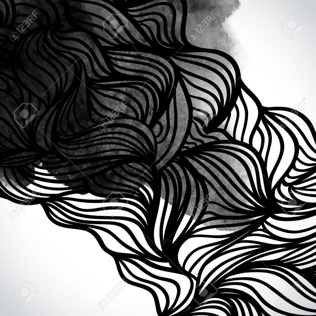 abstract vector black and white design with waves urban theme theme urban