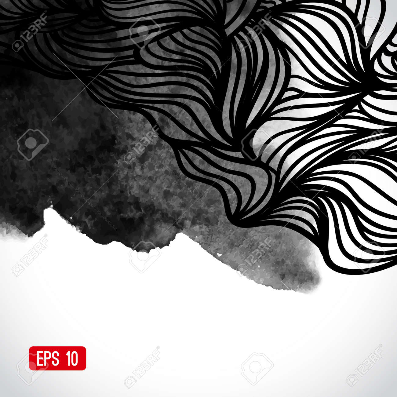 abstract vector black and white design with waves urban theme theme urban
