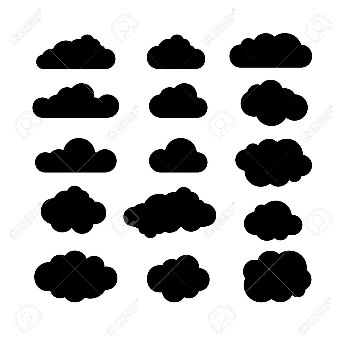 black and white clouds