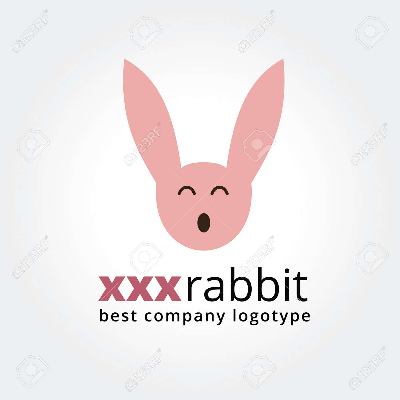 Resumen Cara De Conejo Logo Icono Concepto Aislado En El Fondo Blanco Para  El Diseño De Negocios. Ideas Clave Es Conejo, Juguetes, Mascotas, Creativo,  Corporativo, Xxx, Sexo, Adulto, Tienda, Sitio. Concepto Para