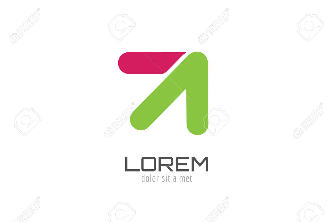 vector arrow abstract logo template up cursor icon creative