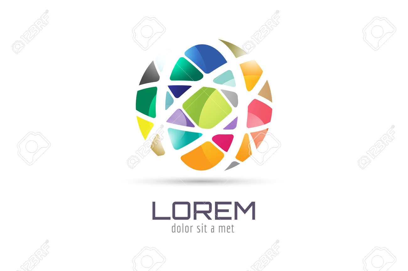 round logo template