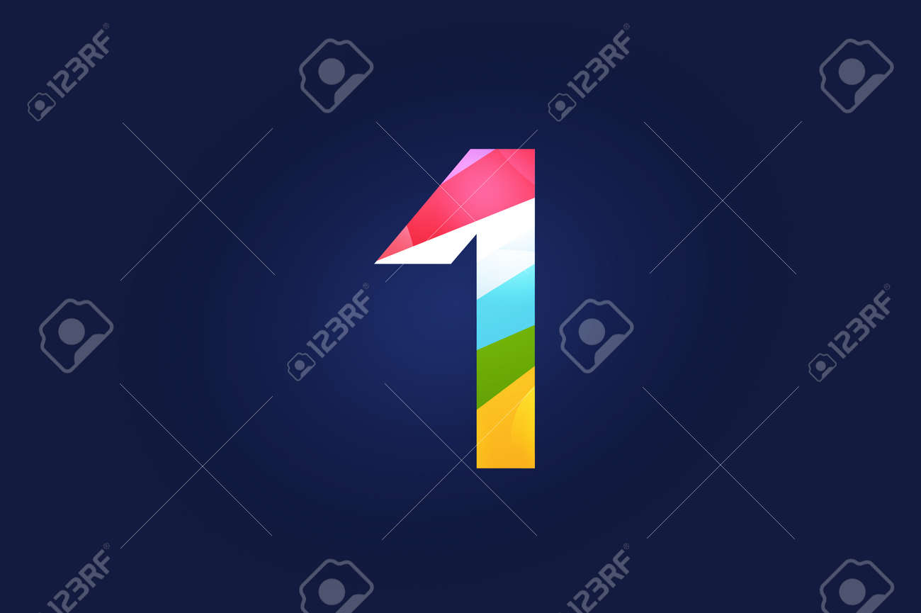 1 つの 1 文字ベクトル 最初のロゴ アイコンのテンプレートを 1 つ 1 つのシンボル シルエット 1 つは アイコン 1 行スタイル文字 1 つのロゴ 1 つのロゴ 1 つの近代的なシンボル 1 つの会社のブランドを分離しました のイラスト素材 ベクタ Image