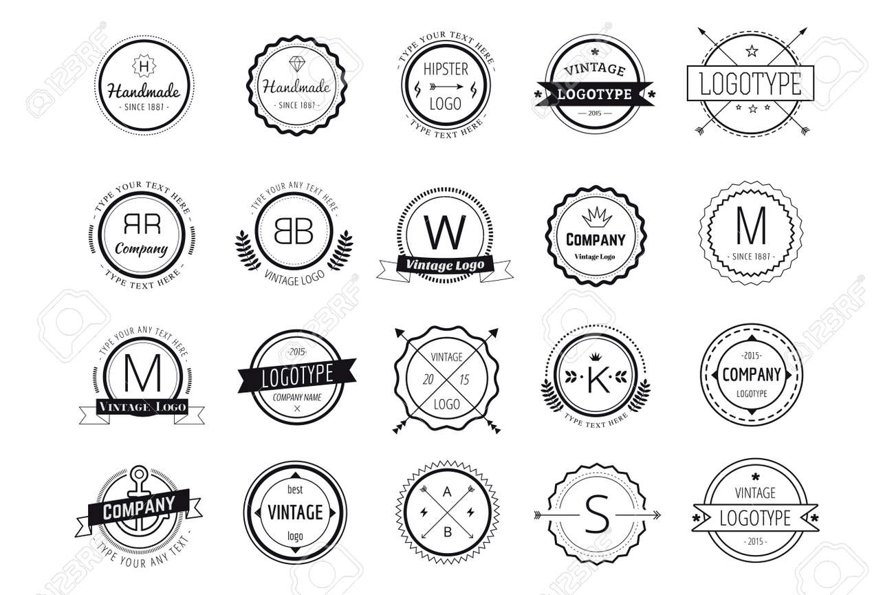 Download Massive Logo Badges Template Bundle Logo Set Old Style And Royalty Free Cliparts Vectors And Stock Illustration Image 44714927