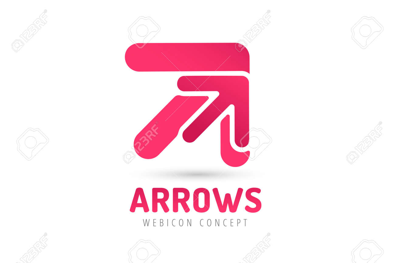 vector arrow icon arrow abstract logo template up arrow cursor