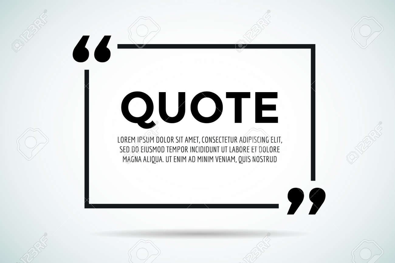 quote blank template quote bubble empty template quote design