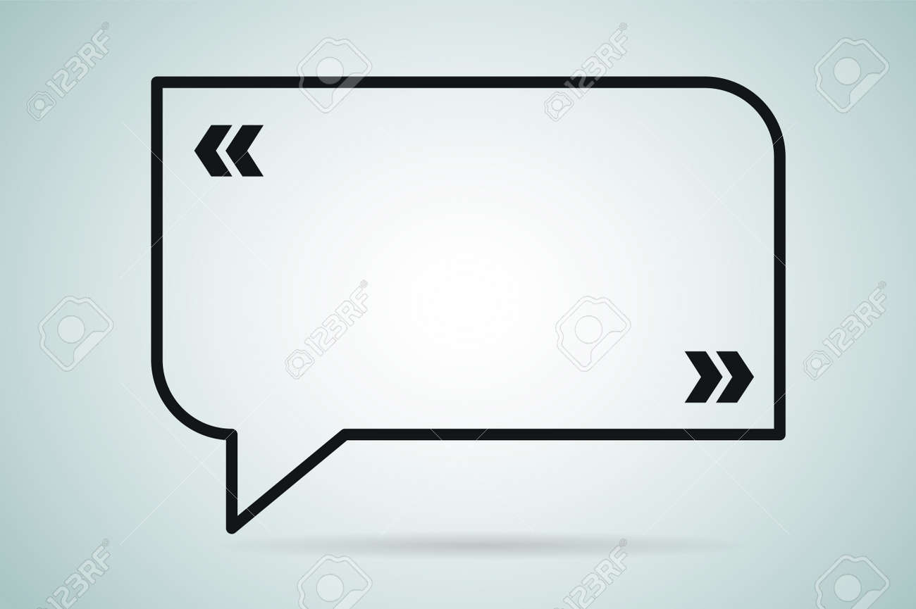 quote bubble vector blank template quote bubble icon empty