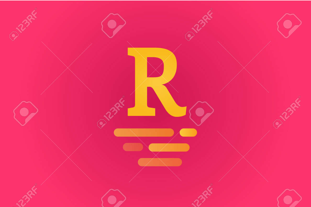 r letter icon vector