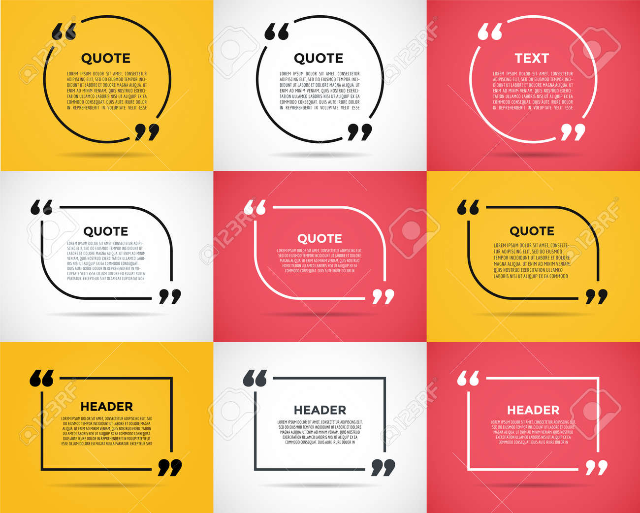 website review quote citate blank template website review vector website review template