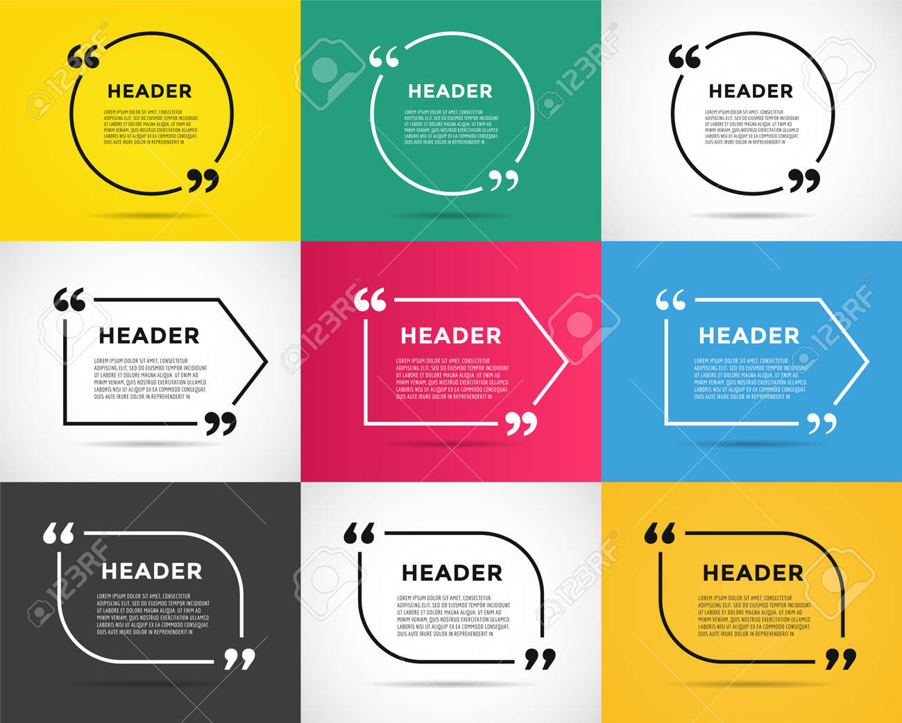 website review quote citate blank template website review vector website review template