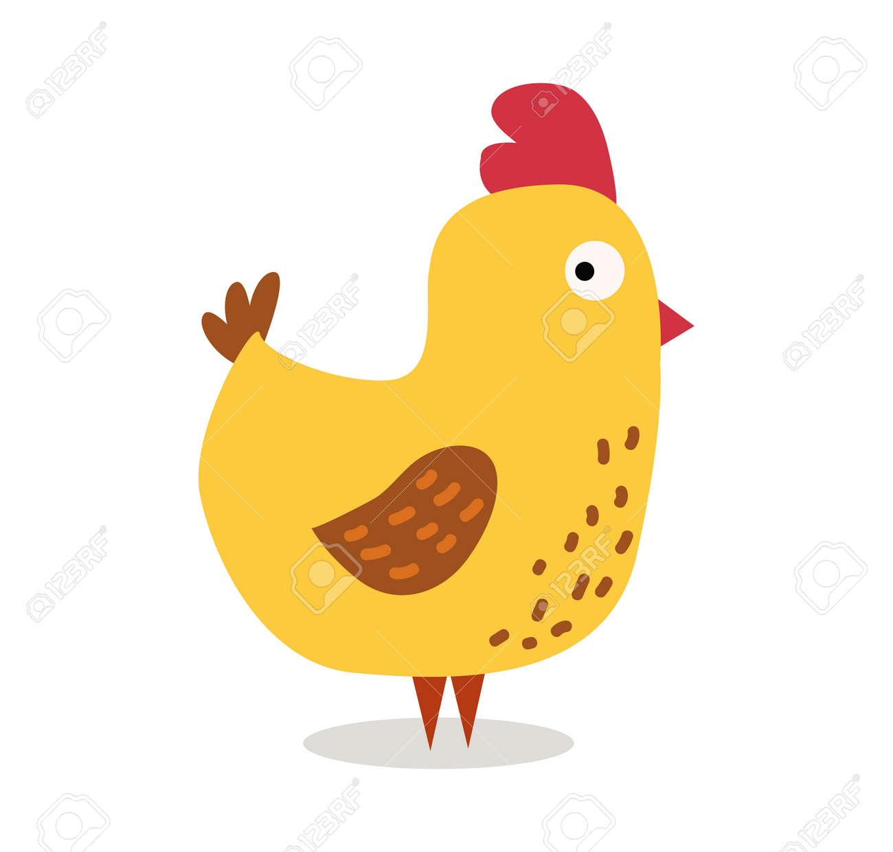 かわいい漫画鶏のベクター イラストです 漫画の背景に分離された鶏鳥 鶏 鳥 ファーム鳥 ベクトル鶏農場の動物 かわいい鶏のベクター イラスト です 分離された鶏ファーム動物のベクトル のイラスト素材 ベクタ Image