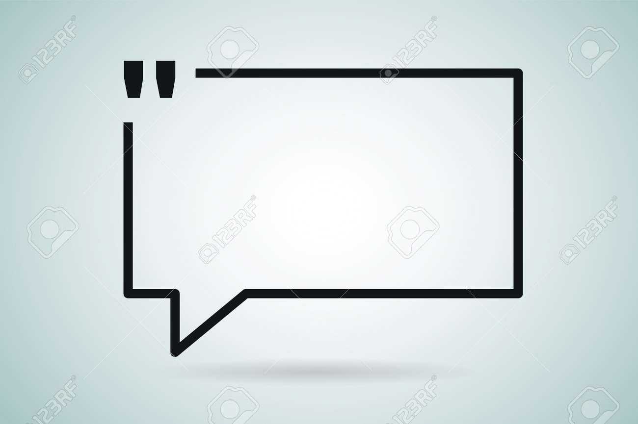 quote bubble blank template quote bubble icon empty bubble stock
