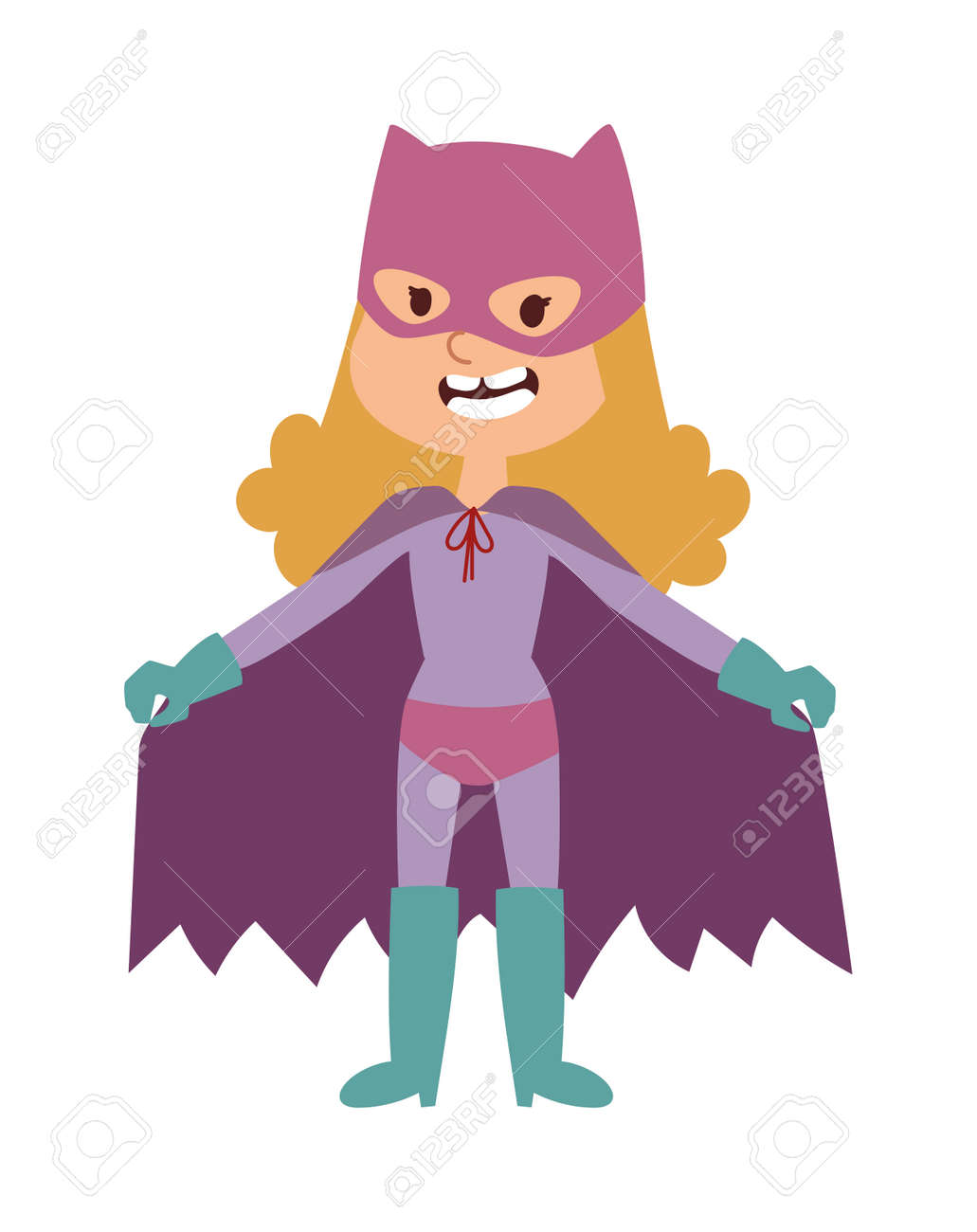 スーパー ヒーロー マスク かわいいスーパー ヒーロー勇敢な女の子マスク ベクトルの小さな女の子 マスク漫画文字ベクトルでスーパー ヒーローの女の子の イラスト 若い学校の女の子のスーパー ヒーロー コスチューム 子供力 のイラスト素材 ベクタ Image