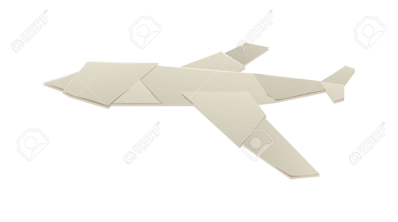 Origami F-15 Eagle Jet Fighter Airplane And Origami Paper Plane. Origami  Air Plane Handmade Creative Transport. Handmade Origami Plane. Realistic  Render Of Origami Plane Travel Concept Vector. Royalty Free Svg, Cliparts,  Vectors,