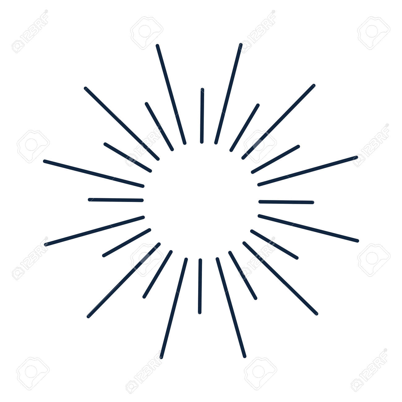 sun lines shine circle