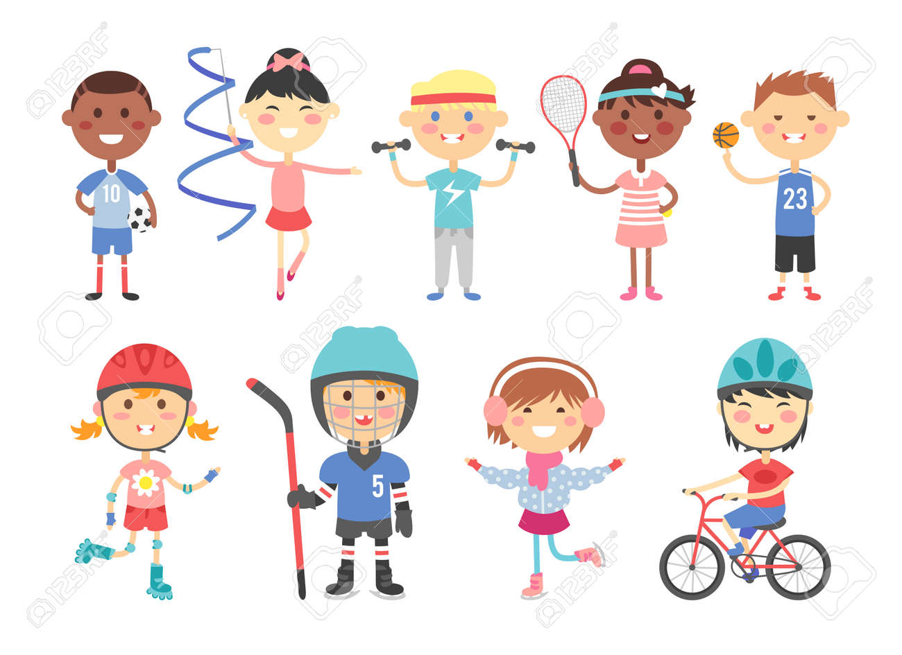 sport kids characters with toys and sport kids activity group kids playing various sports games - Sports Images For Kids sport kids characters with toys and sport kids activity group kids playing various sports games - Sports Images For Kids