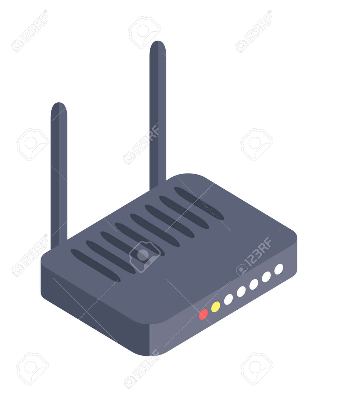 等尺性 Wifi モデム ルーターのイラストが白で隔離 ルーター等尺性のアイコン グラフィック イラストの詳細 等尺性の Wi Fi モデム 3 D 技術 等尺性の Wi Fi モデム デジタル デザイン のイラスト素材 ベクタ Image