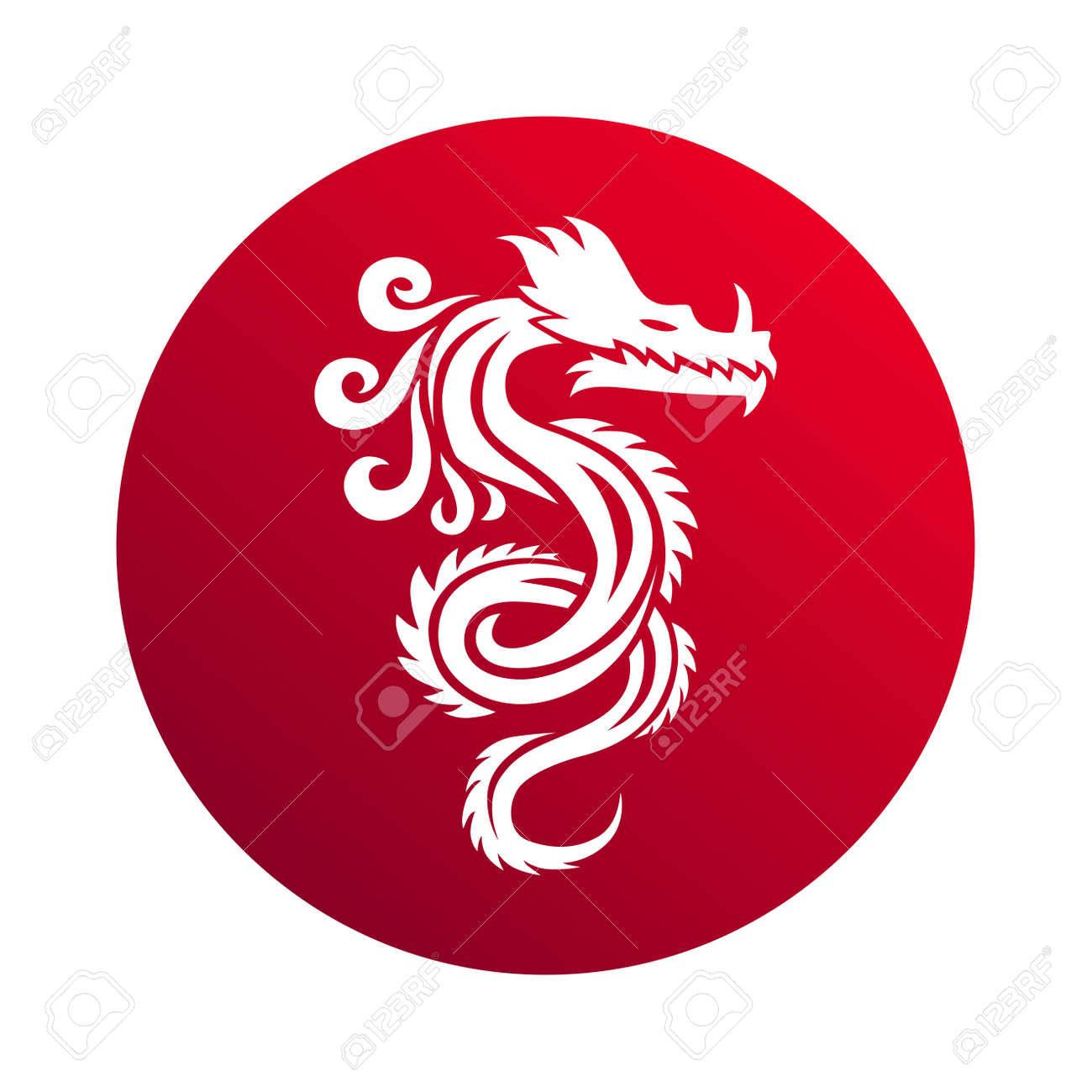 red paper dragon china zodiac symbols chinese dragon vector