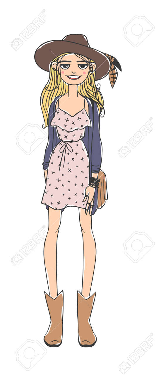 Beauty Woman Portrait Beauty Girl Teen Cute Sketch Cheerful
