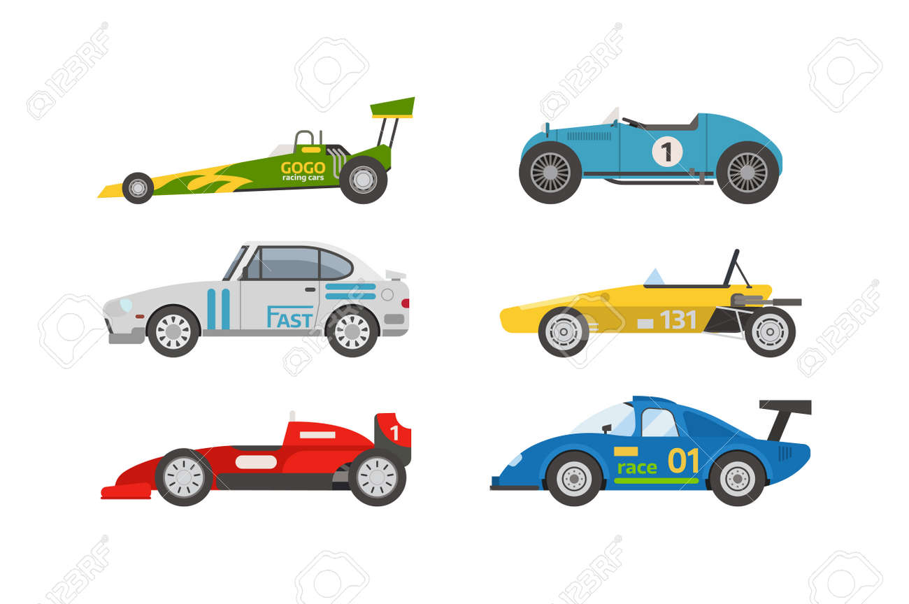 レースのレトロなスポーツ車 フラット スタイル ベクトル レトロなスポーツ車イラストとレトロなスポーツ車のチューニングのスーパーカーは白い背景上に分離 レトロなスポーツ自動車自動車クラシック輸送設計 のイラスト素材 ベクタ Image