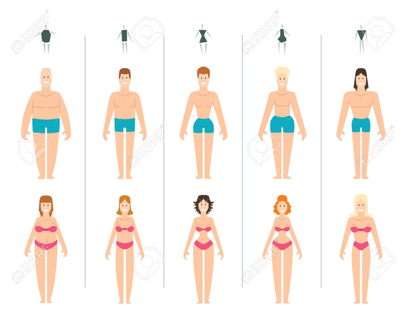 Female body types vector illustration. Body types slim anatomy constitution hourglass women proportions set. Style rectangle waist body types figure shape female silhouette. Fashion girl beauty body. - 59341843 Female body types vector illustration. Body types slim anatomy constitution hourglass women proportions set. Style rectangle waist body types figure shape female silhouette. Fashion girl beauty body. - 59341843