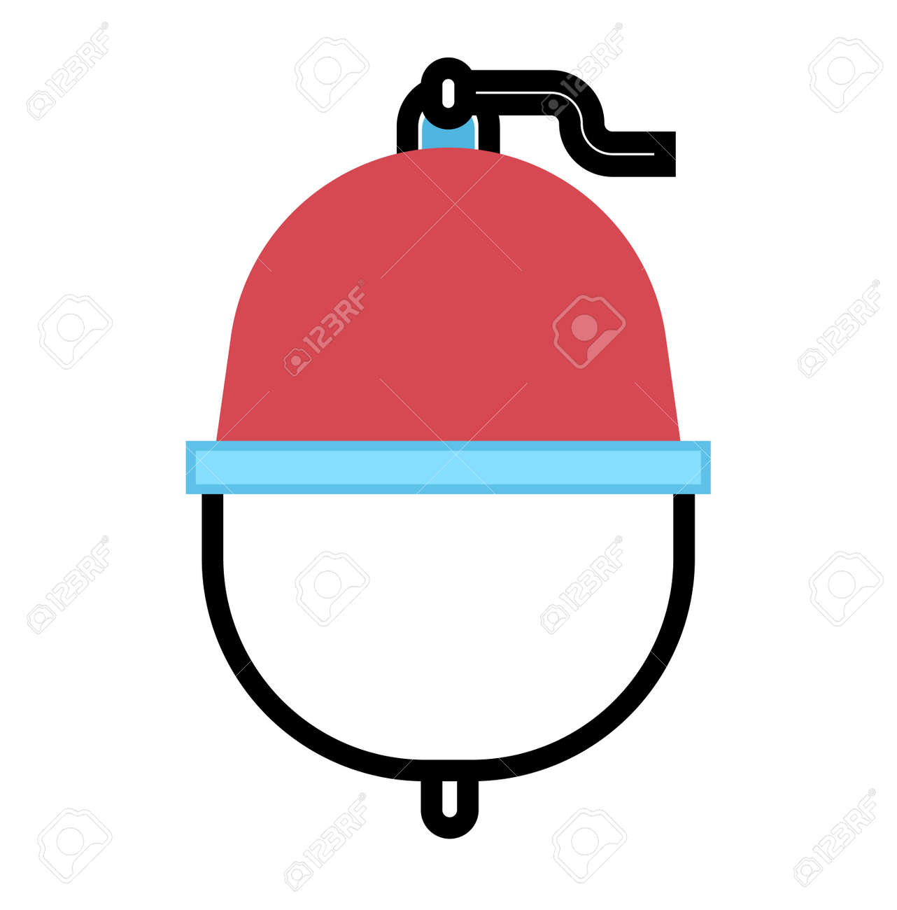 釣り浮きフロート フラット アイコン イラスト 釣り道具 ボブスを釣りフロート分離趣味アイコン のイラスト素材 ベクタ Image