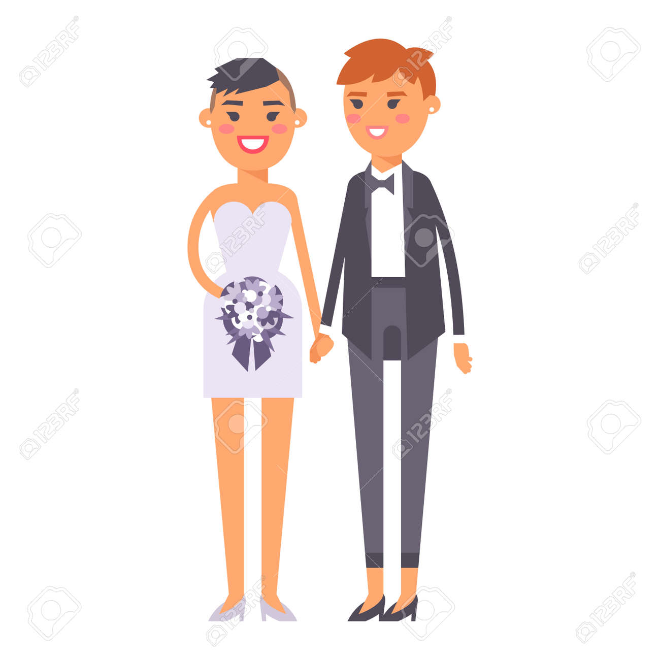 Pareja De Lesbianas Feliz En Traje De La Boda Y Ropa Casual Genero Union Civil Boda Del Romance Pareja De Lesbianas Ceremonia Juntos Matrimonio Homosexual Feliz De Boda Del Novio Pareja De