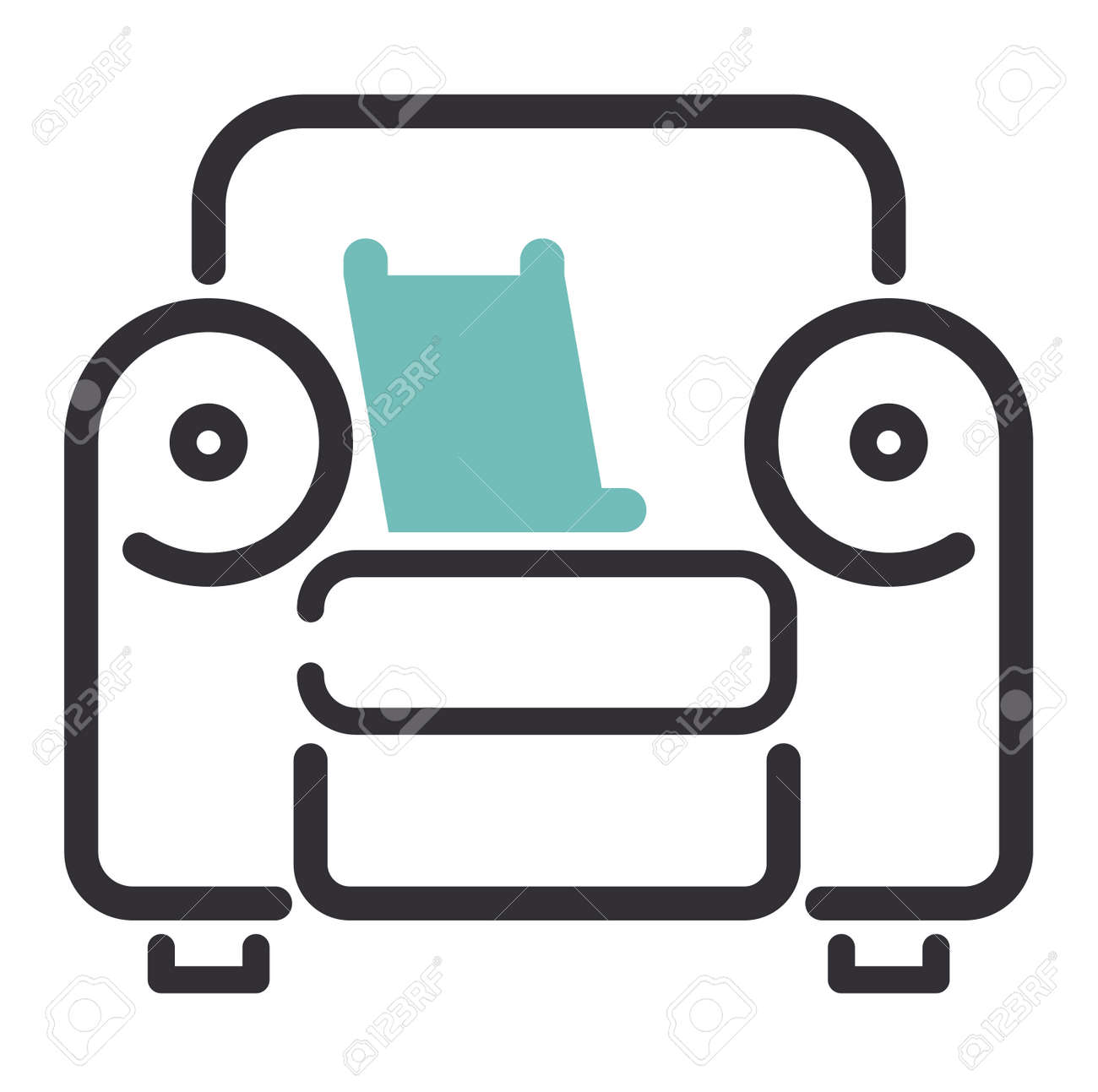 Furniture and home decor icon vector illustration. Indoor cabinet..