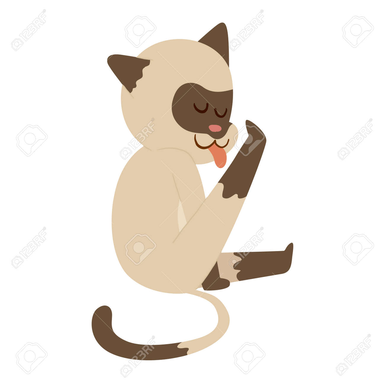 Premium Vector  Funny pussy kitty cat character in kawaii cartoon style