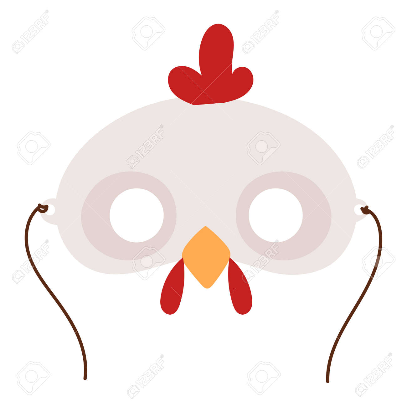 máscaras del partido de dibujos animados vector animal animal