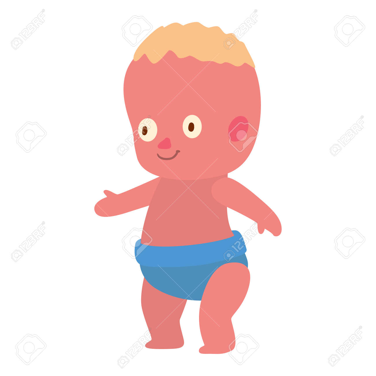 ベクター イラストをゲーム デザインのかわいい女の子人形の文字 面白い子供の頃プレイ赤ちゃん人形女の子キャラクター好き人間です 手作り人形おもちゃ Charcater 少女の美しいカラフルな漫画です のイラスト素材 ベクタ Image