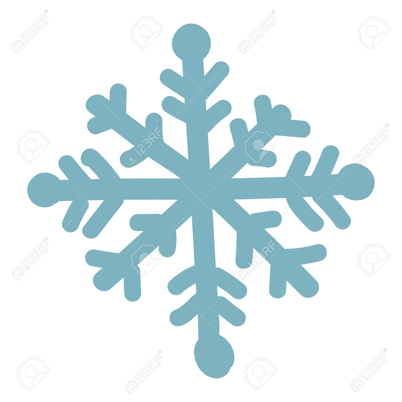 snowflake vector illustration and season nature winter snowflake