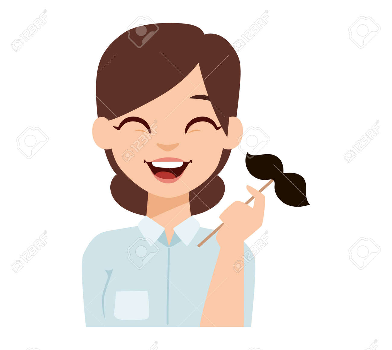 かわいい シーメールジャパン 画像 ひげと口ひげ面白いオマーン絵文字顔アイコンと女絵文字顔かわいい記号です。女の子の感情面漫画ベクトル イラスト。女性絵文字の顔が幸せ。かわいいニューハーフ顔のイラスト素材・ベクター  Image 66466145
